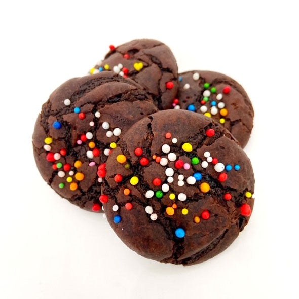 Chocolate Brownie Sprinkle Biscuits
