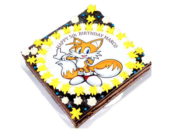 Sonic Tails Birthday Cake