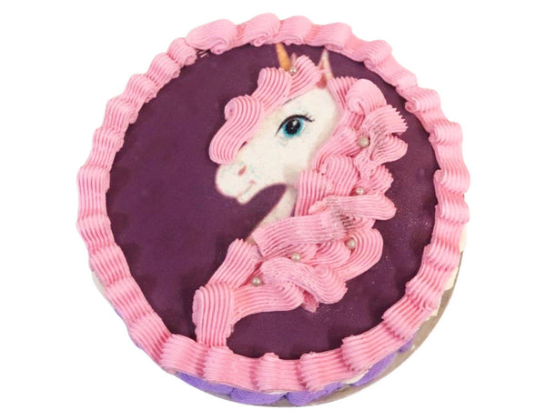 Custom Pink Unicorn Birthday Cake