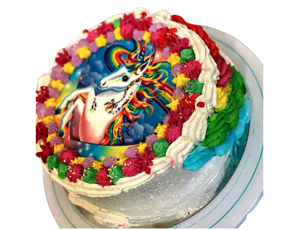 Custom Rainbow Unicorn Birthday Cake