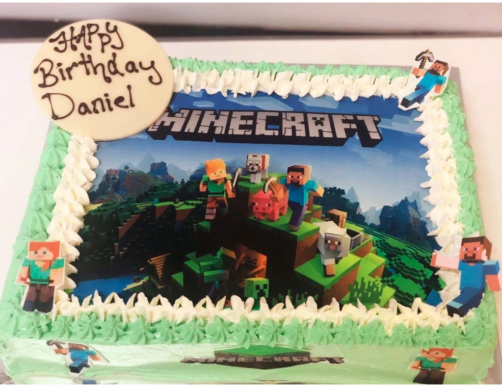 Custom Minecraft Birthday Cake – 4meglutenfree
