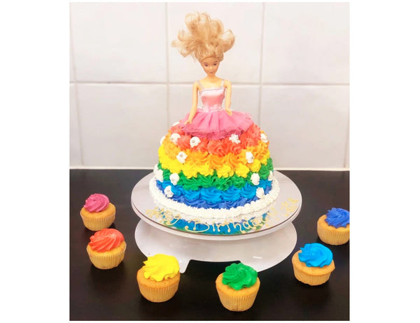Barbie Rainbow Dress Cake