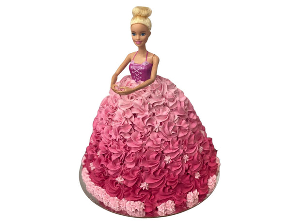 Pink Barbie Birthday Cake