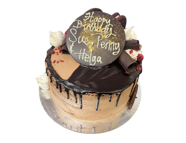 Custom Chocolate Birthday Cake