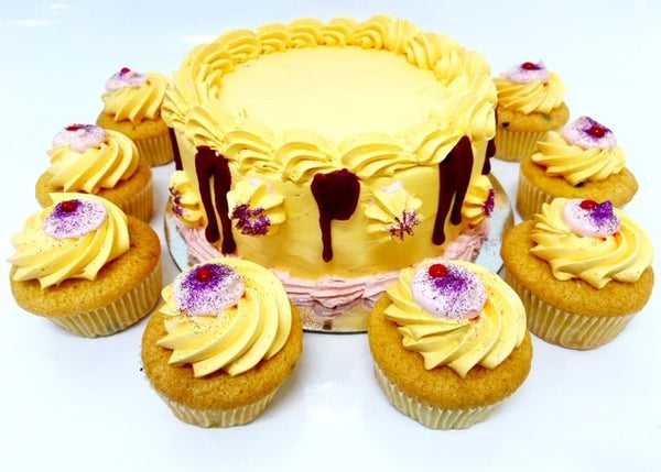 zoom party packs - custom made cake and cupcakes